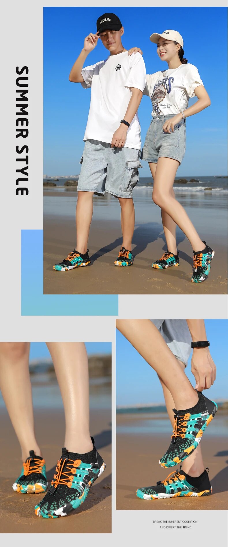 come4buy.com-Zapatos acuáticos de playa de secado rápido | Zapatillas deportivas Upstream para hombre y mujer